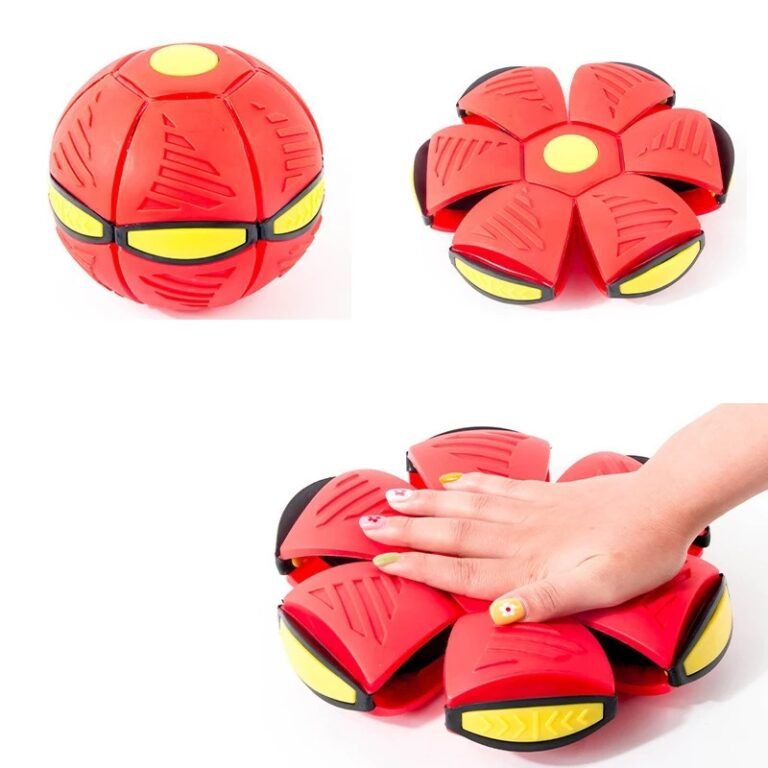 Flying UFO Flat Throw Disc Ball With LED Light Toy Flying Saucer Ball