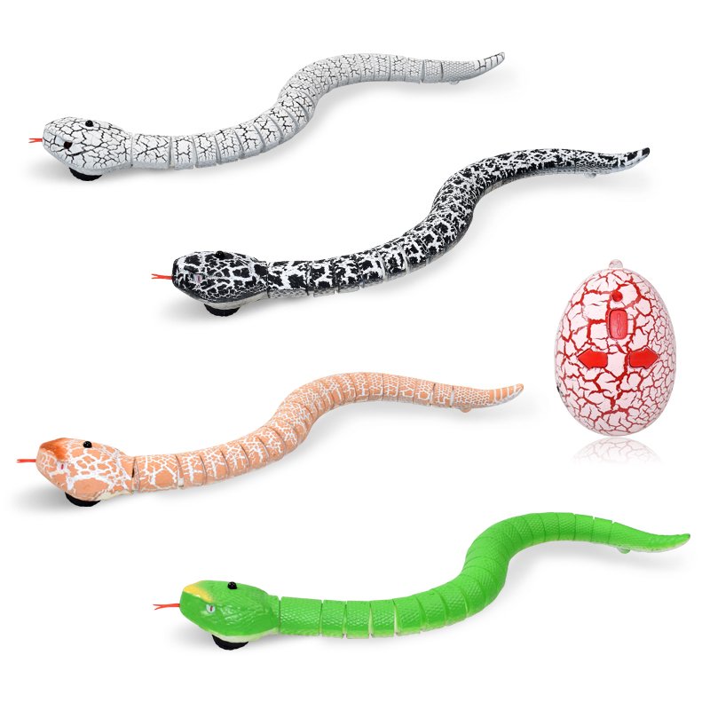 RC Animal Infrared Remote Control Snake with Egg Rattlesnake Kids ...